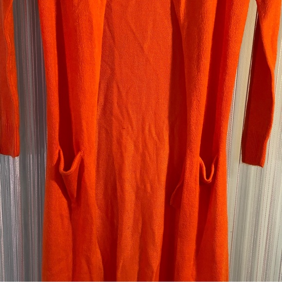 Orange Knit Maxi Cardigan Kimono Size XS - Picture 13 of 17